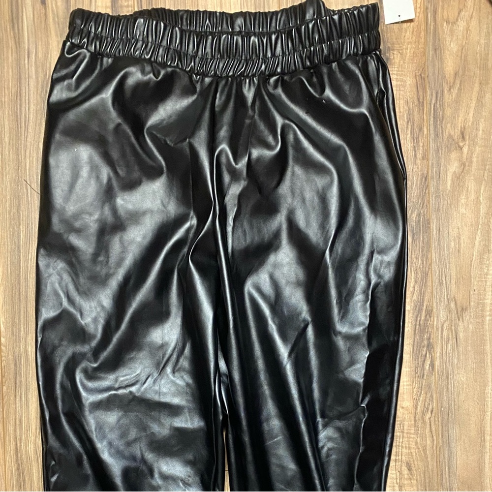 Deep black “latex” pants from bar lll